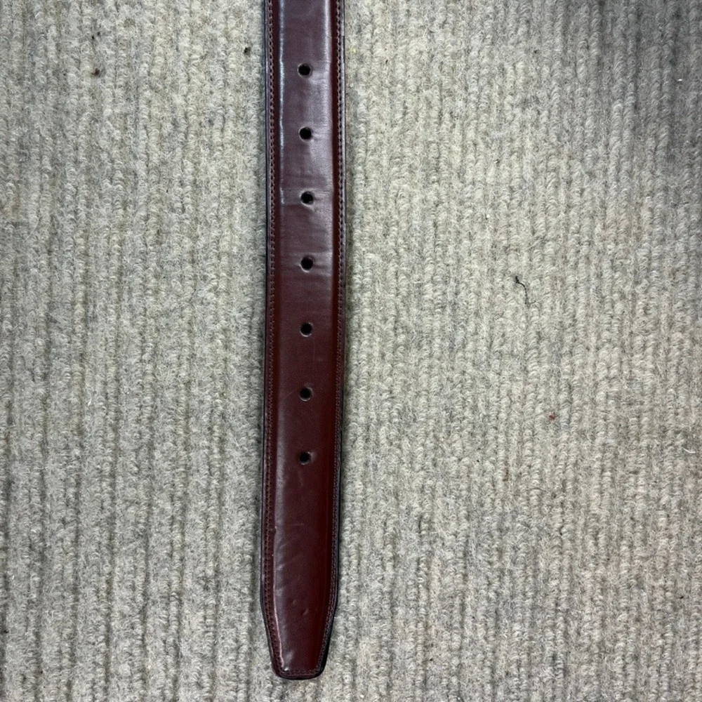 Dockers Mens Brown Leather Dress Belt Size L 38-40 11DP110032 Silver Buckle
